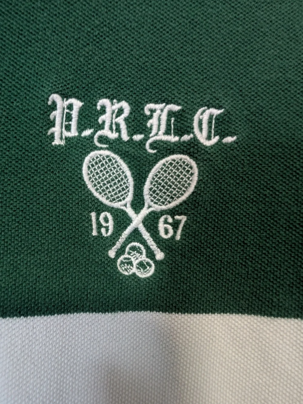 Vintage Polo Ralph Lauren PRLC Tennis Club 1967 Green Polo Shirt Men’s XL Custom